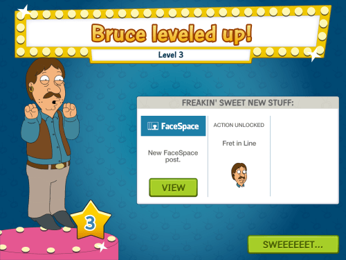 Bruce level up 3 glitch screen