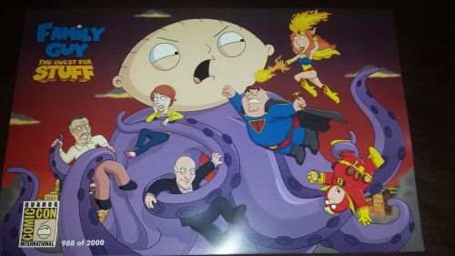 Limited Edition Family Guy: The Quest For Stuff Comic Con poster