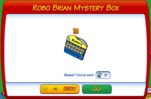 Robo Brian Myster Box 12 Pack Batteries Winner