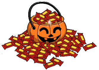 Sixty-Four Thousand Dollar Bars Pumpkin Candy Bucket 1