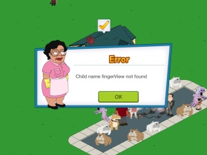 child name FingerView error message