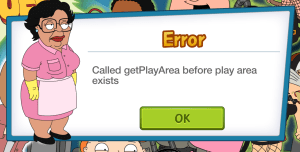 get play area error message