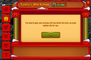 Completed Gift Box Message Santa's Workshop