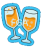 Champagne Glasses Icon