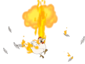 Flaming Chicken Blow up