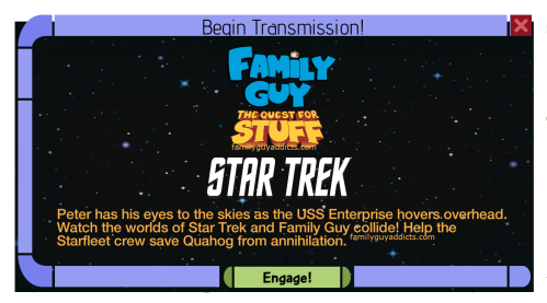 Family Guy The Quest For Stuff Star Trek