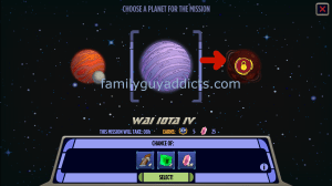 Transporter Choose a Planet