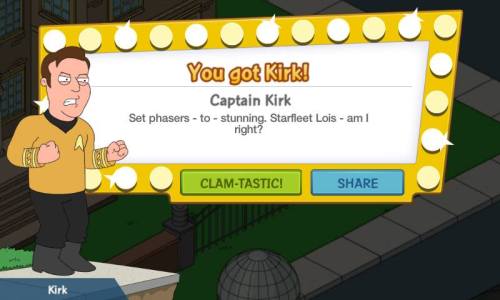 Captain Kirk Unlock Screen