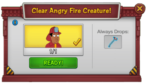 Clear Angry Fire Creature