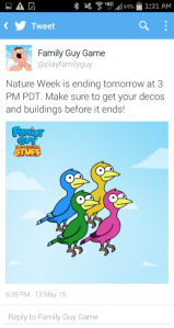Family Guy Game Tweet 5 13