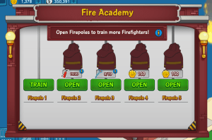 Fire Academy Main Screen