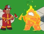 Fire Captain and Angry Fire Creature