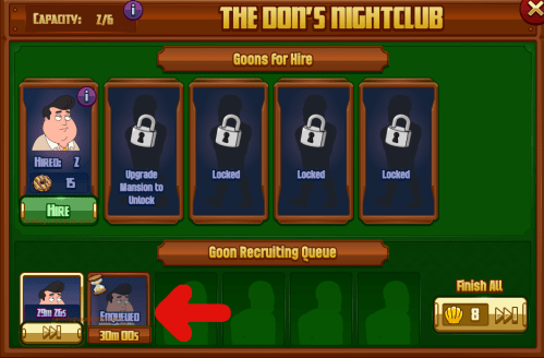 Don's Nightclub Goons for Hire Goons in Queue