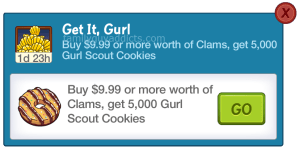 Get It, Gurl Clam Offer