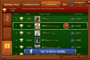 Leaderboard Facebook Friends