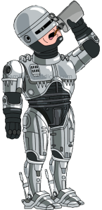 RoboCop Drinking