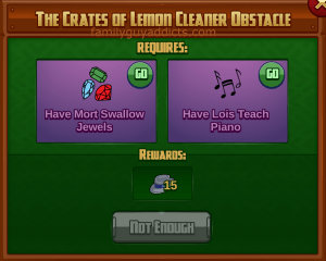 The Crates of Lemon Pledge Cleaner Obstacle Additional Raid