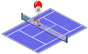 Chip with Tiny Tennis Court