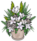 Consolation Wreaths White Flower Pot