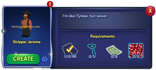 Stripper Jerome Menu Pop Up