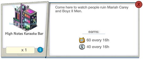 High Notes Karaoke Bar Inventory