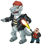 Mecha Rick Astley and Rockstar Peter