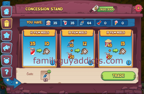 10 & 15 Reels Concession Stand