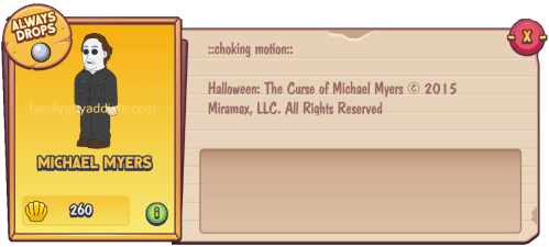 Michael Myers Menu