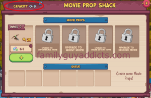 Movie Prop Shack Capacity