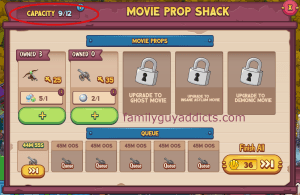 Movie Prop Shack Capacity