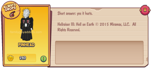 Pinhead Menu