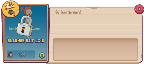 Slasher Bait Lois Menu