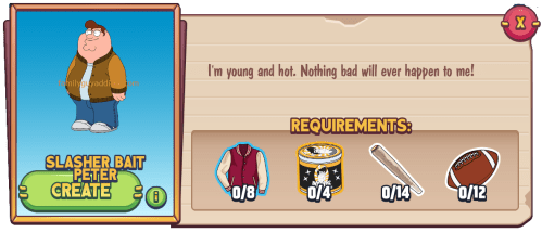 Slasher Bait Peter in Menu