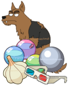 Werewolves garlic cannonball balloon glasses