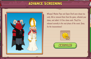 Pope and Devil Oops Pop up