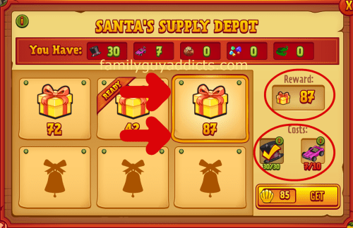 Santa's Supply Depot Selected Box