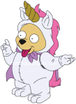Quahog Unicorn Dog Mascot