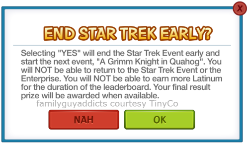 Star Trek End Early Opt Out