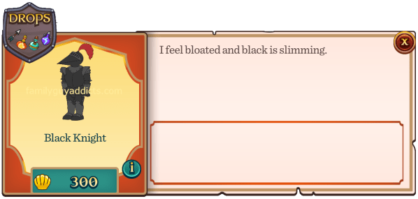 Black Knight Menu