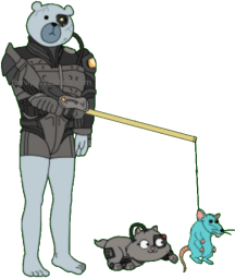 Borg Human Rupert Play With Borg Kitten