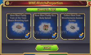 WWE Main Event Ring Second Match Task Requirements