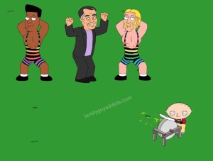 Stewie was not impressed by the YMCA performance