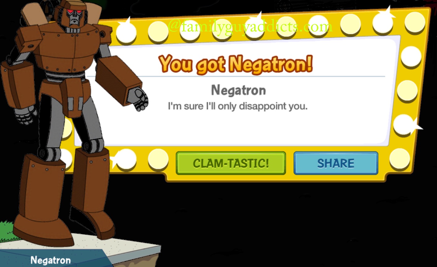Quahog’s Not So Silent Night Premium Character Profile: Negatron ...